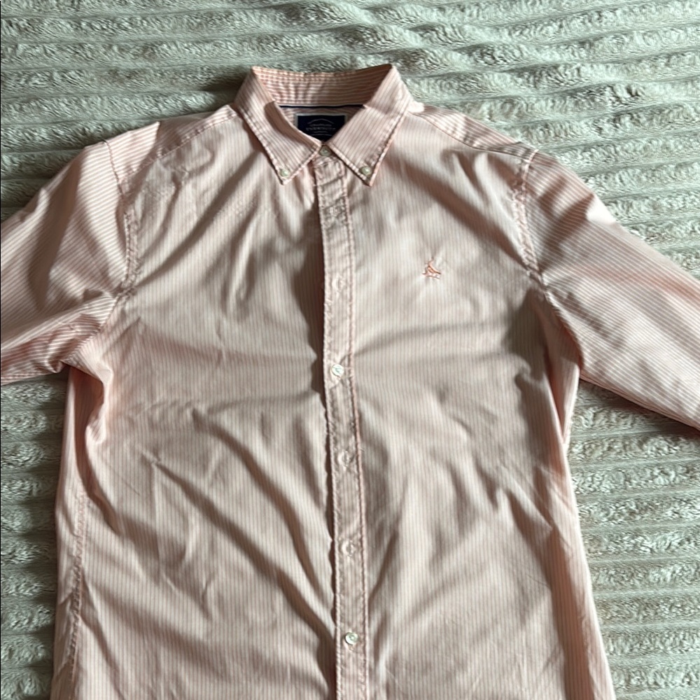 Charles Tyrwhitt Peach/Orange Casual Button Down Shirt